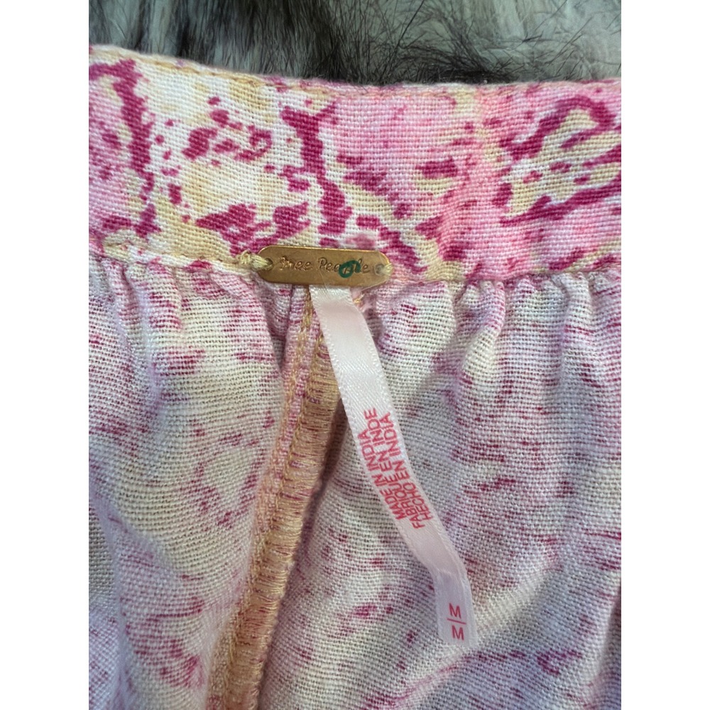 Free People Movement Hot Shot Printed Jumpsuit Pink Paisley Boho Wide Leg M - Picture 4 of 8